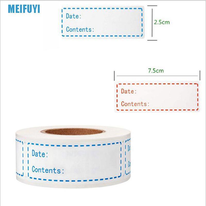 Nhãn dán ghi thông tin bảo quản thực phẩm trong tủ lạnh