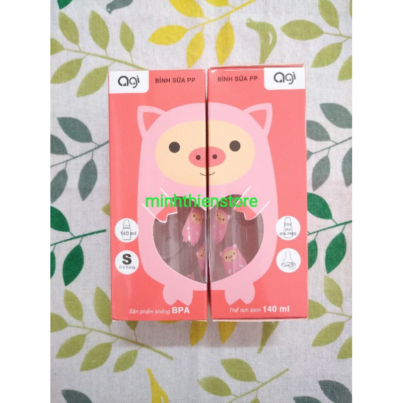 Bình sữa PP AGI cổ hẹp 140ml