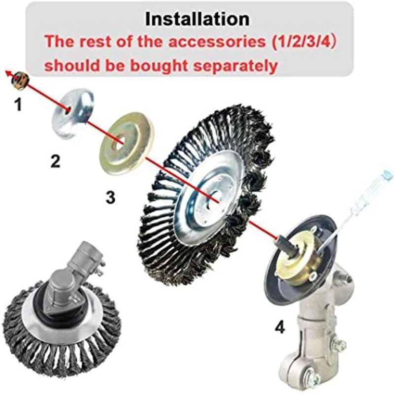 Đầu Cắt Cỏ Bằng Sợi Thép 150mm / 200mm Tiện Dụng Cho Sân Vườn
