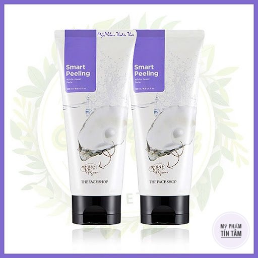 Tẩy da chết ngọc trai The Face Shop Smart Peeling White Jewel 120ml Chính hãng (Tẩy tế bào chết)