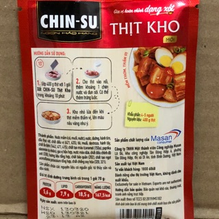 Gia vị Chinsu thịt kho tiêu|trứng