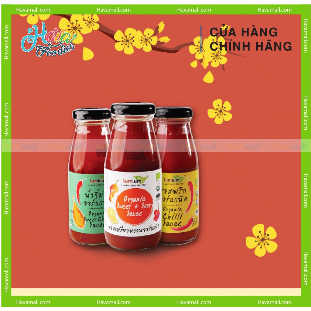 [HÀNG CHÍNH HÃNG] Sốt Ớt Chua Ngọt Hữu Cơ Lumlum 200gr - Organic Sweet and Sour Chilli