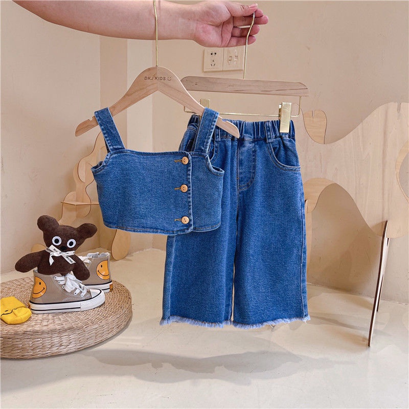 ✨Đốm✨ Áo Khoác Denim Phong Cách Phương Tây Thời Trang Mùa Thu Mới Cho Bé Gái