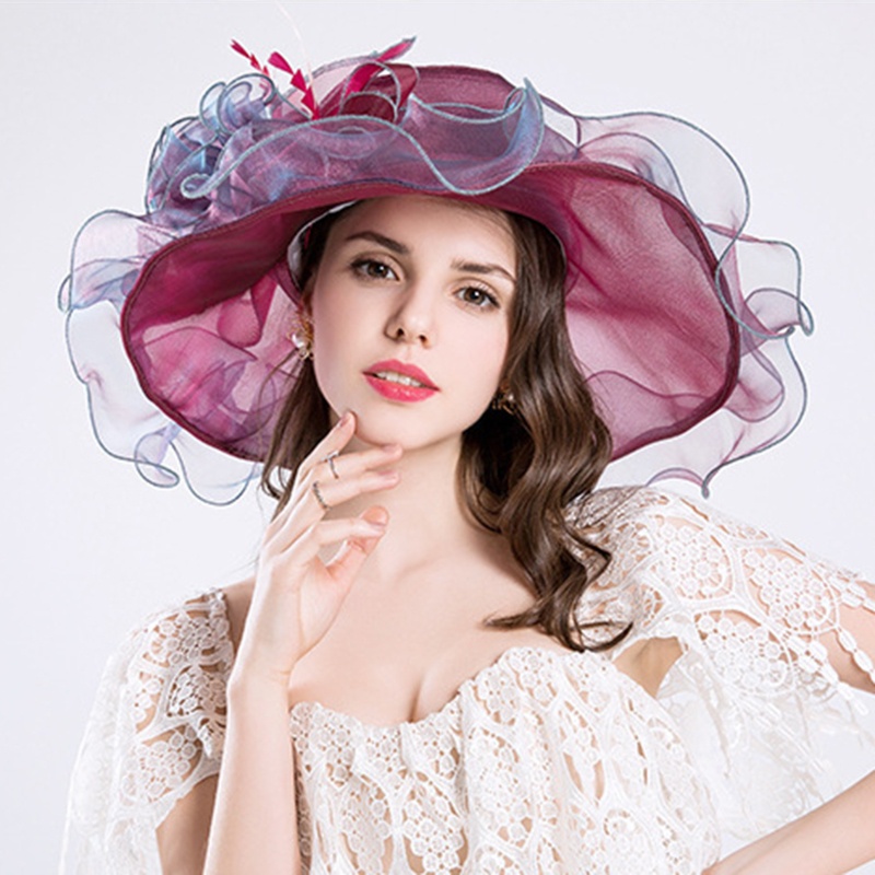 Nón Vành Rộng Đính Hoa Xinh Xắn Dành Cho Nữ