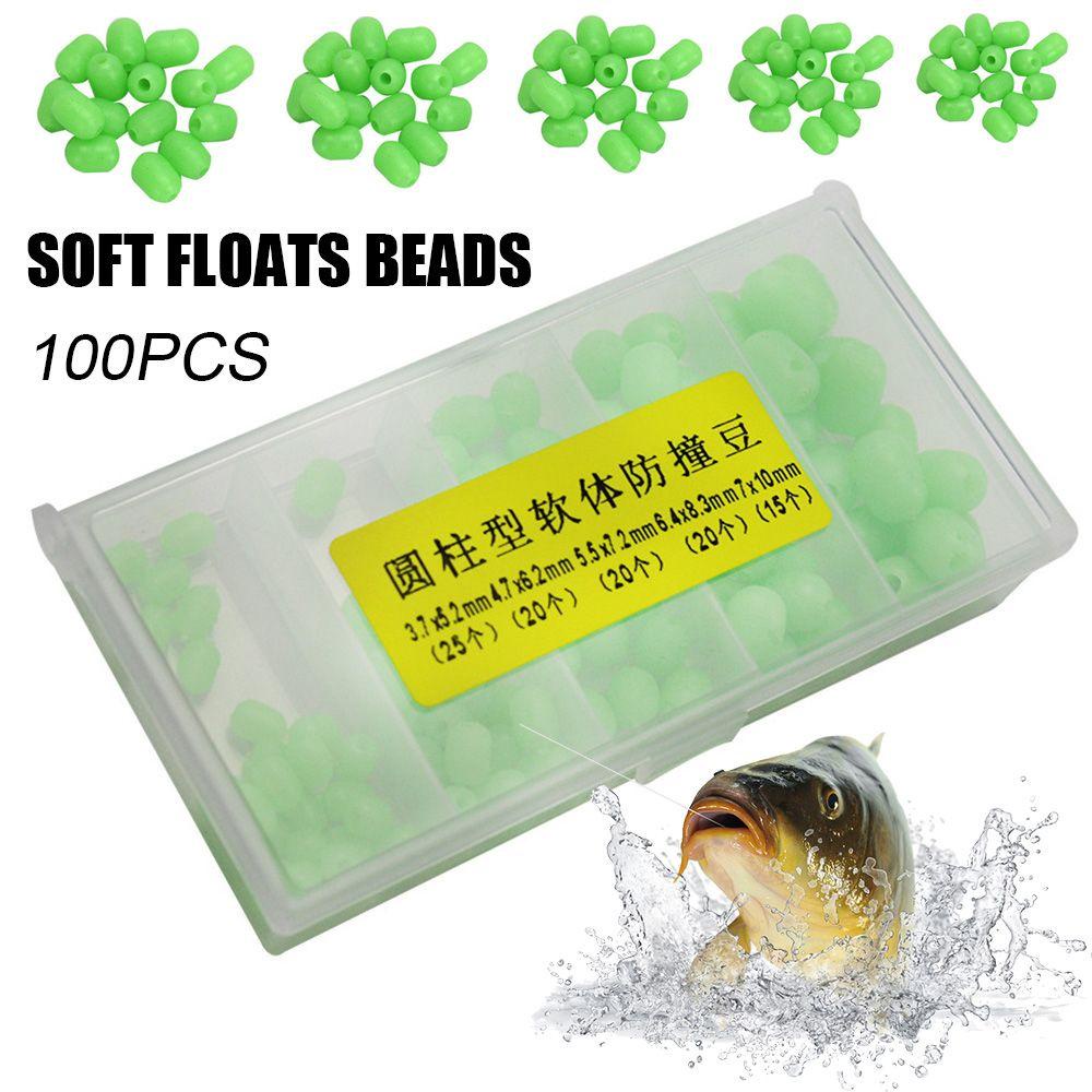 MYRONGVN Bộ 100 Phao Nổi Câu Cá Bằng Nhựa Mềm Phát Sáng Chuyên Dụng