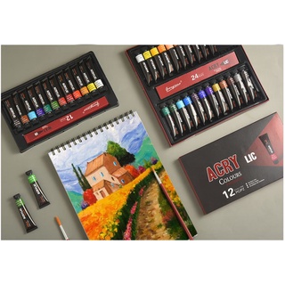  Màu acrylic dạng tuýp 12 ml, màu acrylic vẽ vải Giorngione