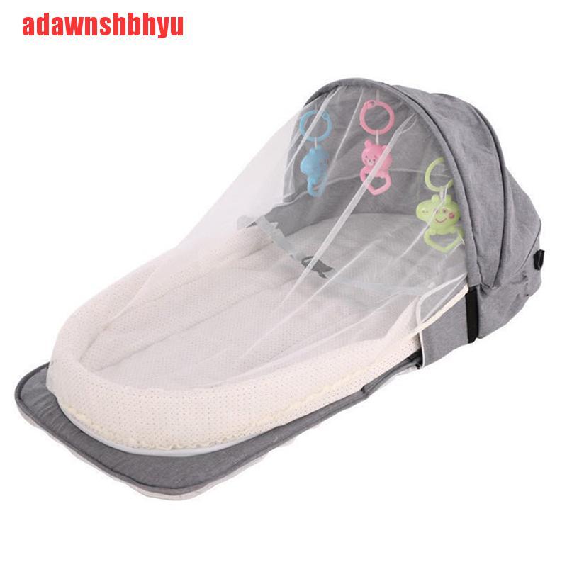 [adawnshbhyu]Portable Anti-mosquito Foldable Baby Crib Outdoor Travel Bed Breathable Cover