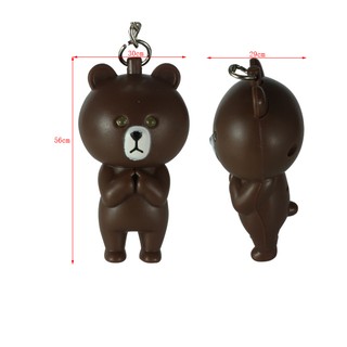 Móc khóa Gấu Brown đèn LED - 00075