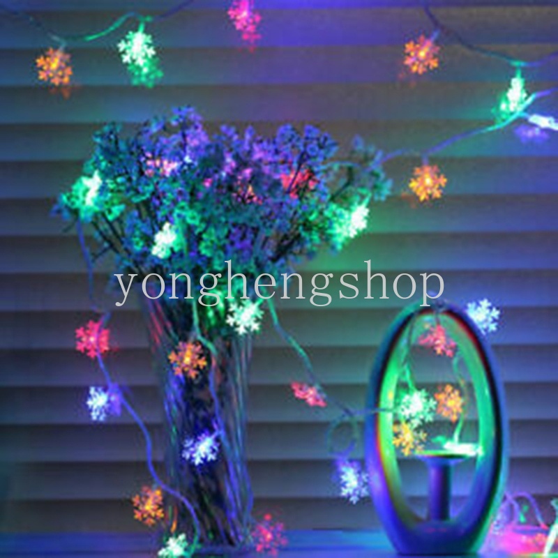 Dây Đèn LED 2/3M Hình Bông Tuyết Trang Trí Giáng Sinh