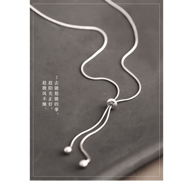 Vòng Cổ Mạ Bạc S925 Thiết Kế Đơn Giản Sang Trọng Cho Nữ