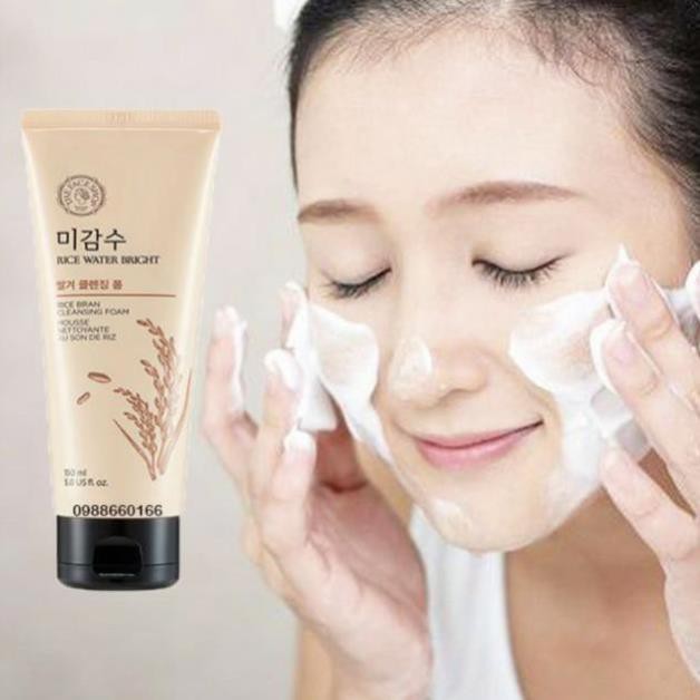 [Auth] Sửa Rửa Mặt Gạo - Rice Water Bright Cleansing Foam The Face Shop ( Kèm Bill )