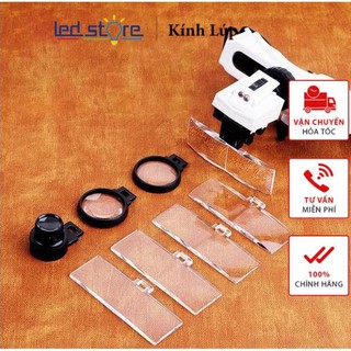 Kính lúp đeo mắt có đèn v6 9892e1 phóng đại 1x - 1.5x - 2x - 2.5x - 3.5x
