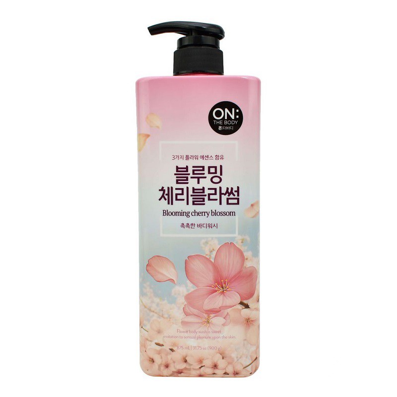 Sữa Tắm On The Body Hàn Quốc, Chai 900ml, Lưu Giữ Mùi Thơm Quyến Rũ, Giúp Da Luôn Trắng Sáng Mịn Màng