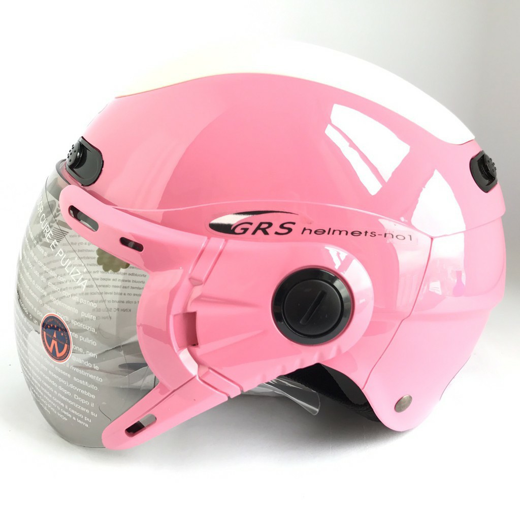 Mũ bảo hiểm nửa đầu có kính grs102k