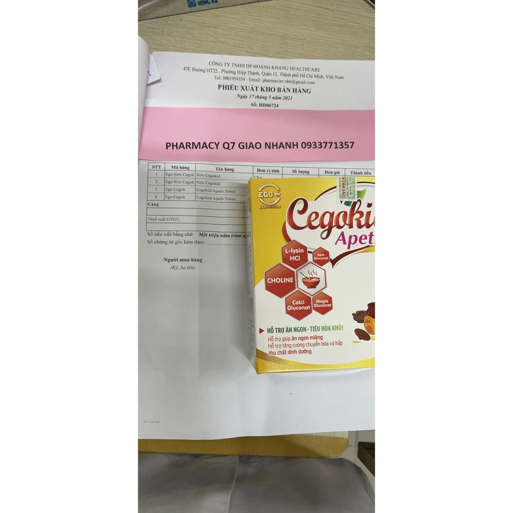 CHÍNH HÃNG CEGOKID Zinc Cegokids ống HỘP 20 ỖNG10ML