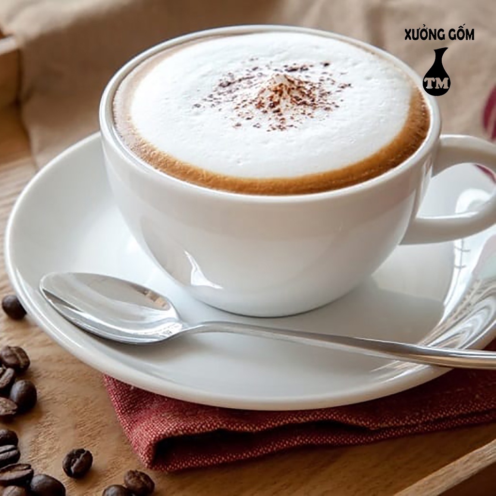 Bộ Tách Uống Trà, Cà Phê Capuchino - 220ml Xưởng Gốm TM Bát Tràng