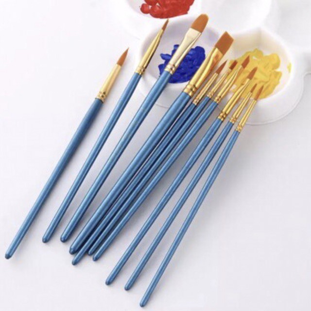 Bộ 10 chổi lông quét mặt bánh, vẽ rau câu, socola bon bon