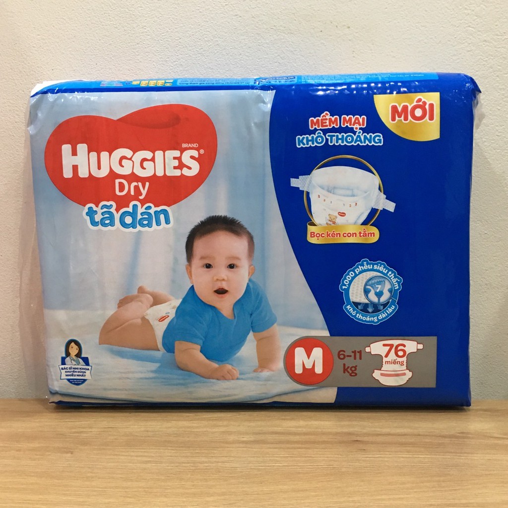 Tã dán Huggies M76, M76+10(cho trẻ từ 6-11kg)