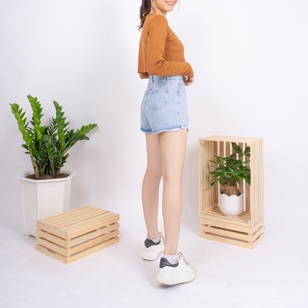 [Mã FAMAYWA giảm 10K đơn 50K] Quần short jean nữ Ulzzang GENZ mẫu lưng cao rách ống thời trang ZWJ013 | BigBuy360 - bigbuy360.vn