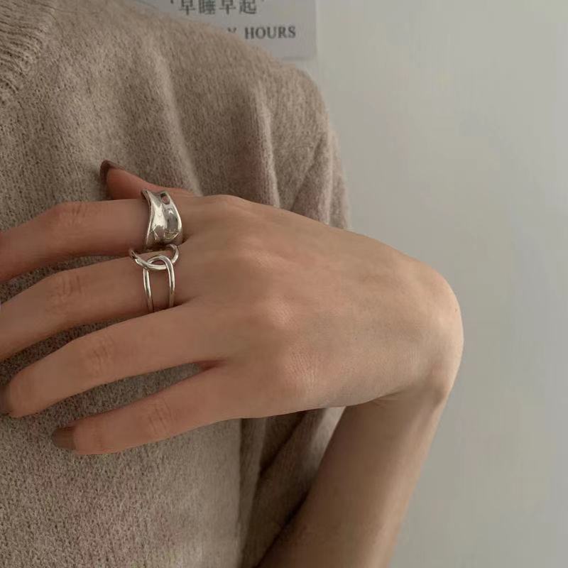 Nhẫn hở thiết kế đơn giản phong cách cổ điển thời trang nữ