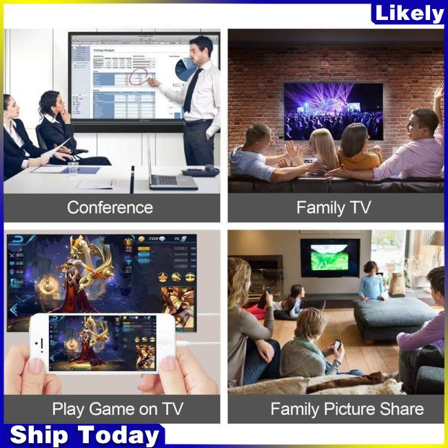 Dây Cáp Chuyển Đổi Cổng Lightning Sang HDMI AV TV Dành Cho iPhone Mobile