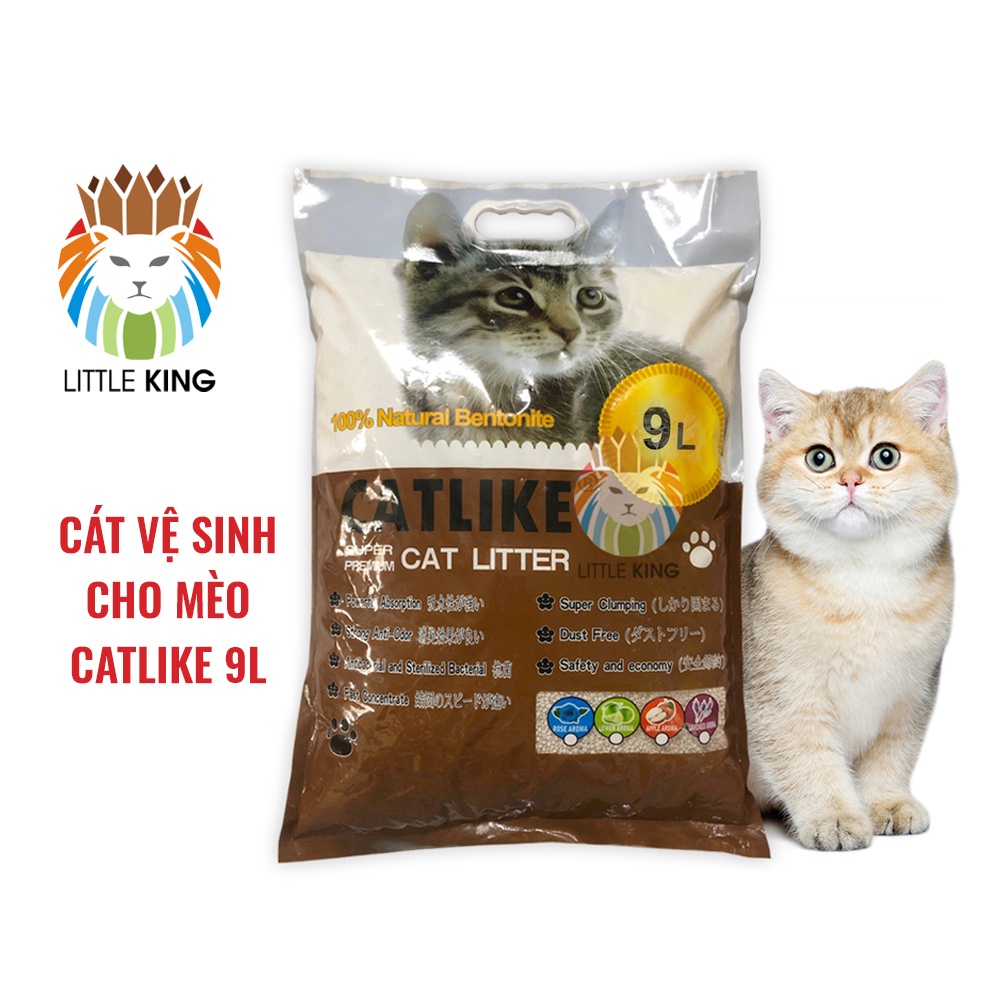 Cát vệ sinh Catlike 9L cho mèo 😸 Cát vệ sinh cho mèo Nhật Bản hương cà phê Catlike siêu thấm hút, khử mùi