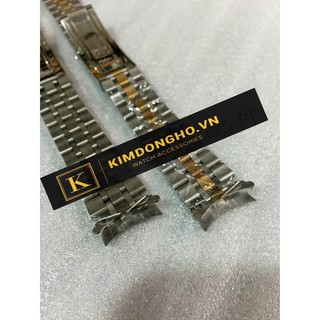 Ảnh thật 100% từ Kimdongho -(TẶNG KÈM CHỐT VÀ DỤNG CỤ THAY DÂY) Dây đồng hồ inox size 19mm dạng 5 mắt dây Tissot đầu ôm