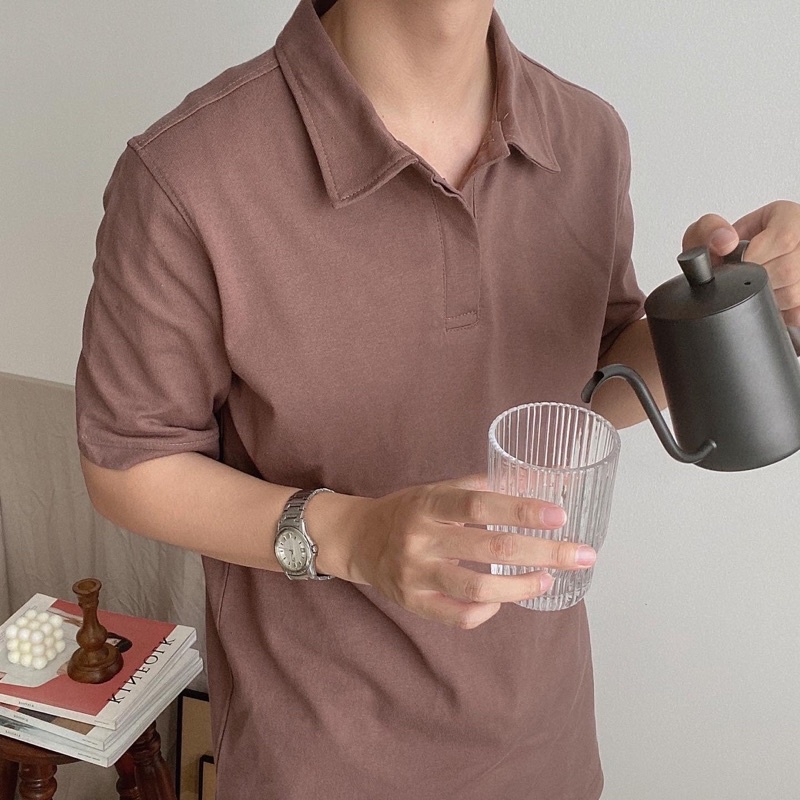 [Mã SRBACK010912 hoàn 20K xu đơn 50K] Áo cotton polo trơn nam BY SANTÉ - chất liệu cotton thoáng mát, thấm hút mồ hôi | BigBuy360 - bigbuy360.vn