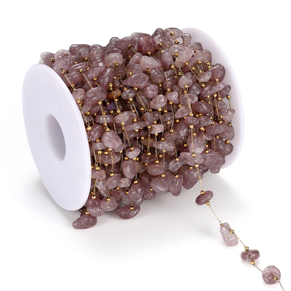 Chuỗi Hạt Đá Tự Nhiên 1m Bằng Thép Không Gỉ Nhiều Màu Sắc Dùng Làm Vòng Tay