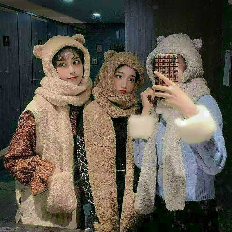 Mũ lông liền khăn lông siêu hót