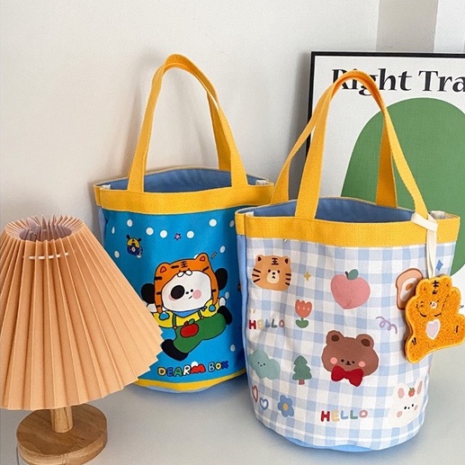 Túi Đựng Hộp Cơm Trưa In Họa Tiết Thời Trang Xinh Xắn Cho Nữ