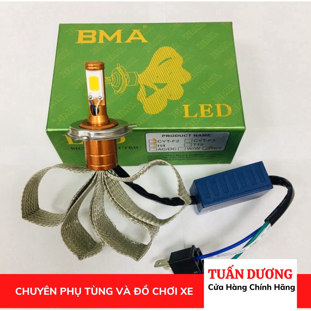 Bóng Đèn Pha LED 40W có cánh tản nhiệt cực sáng - Đèn led siêu sáng dành cho tất cả dòng xe máy