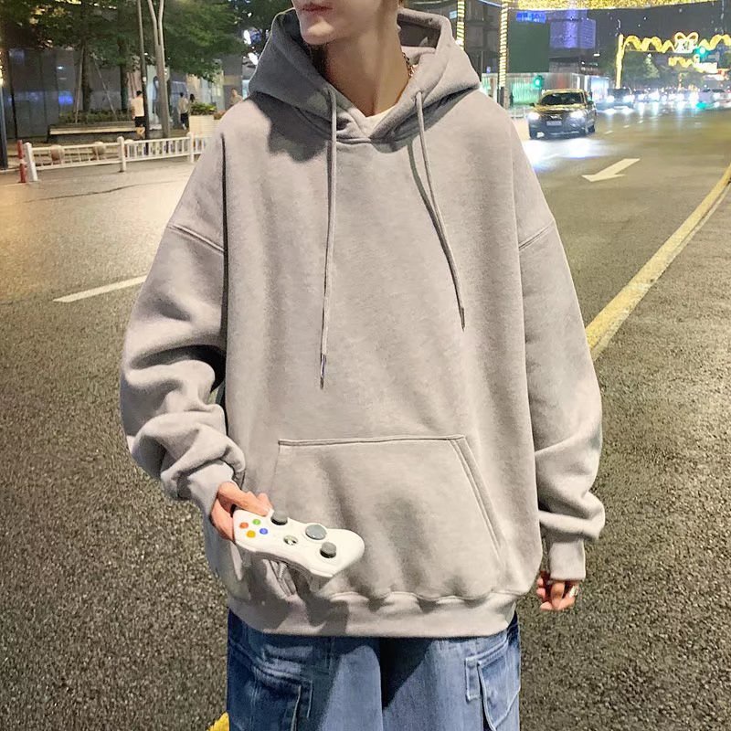 【M-2xl 】 Áo hoodie dài tay dáng rộng phong cách đường phố giản dị dành cho nam