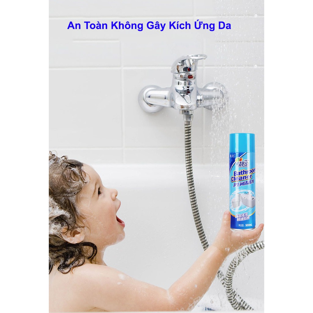 Bình xịt tẩy rửa vệ sinh nhà tắm bọt tuyết Bathroom Cleaner 500ML - Làm sạch nhanh, diệt khuẩn hiệu quả