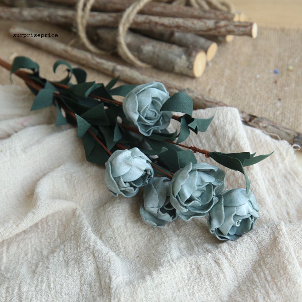 Bó hoa hồng giả bằng PE sống động đa năng cho cô dâu