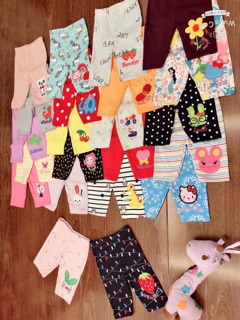 Combo 10c quần legging thêu cho bé