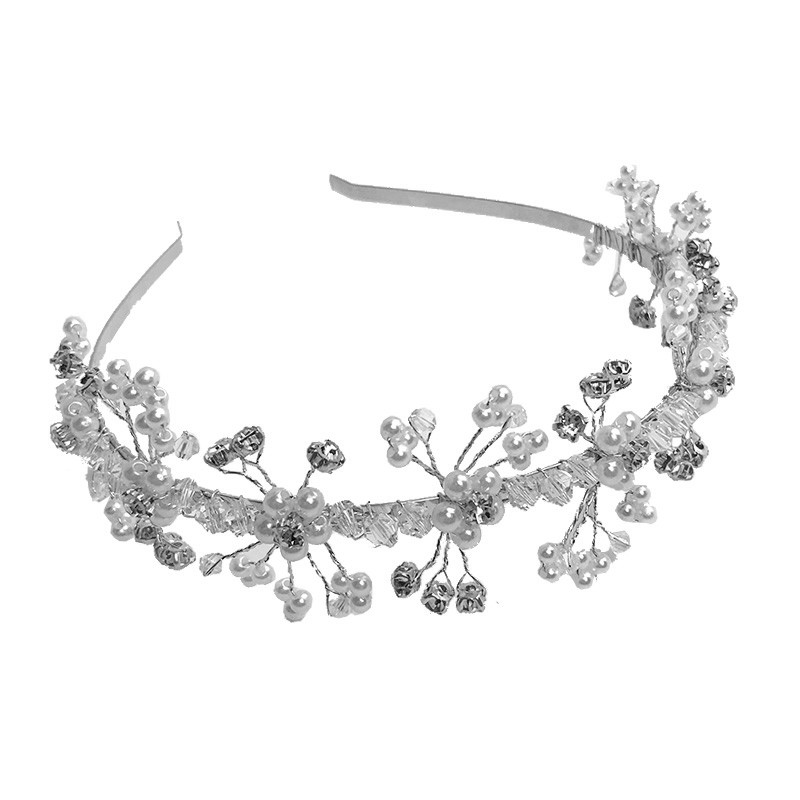 Vương miện cô dâu tạo hình hoa làm bằng tay