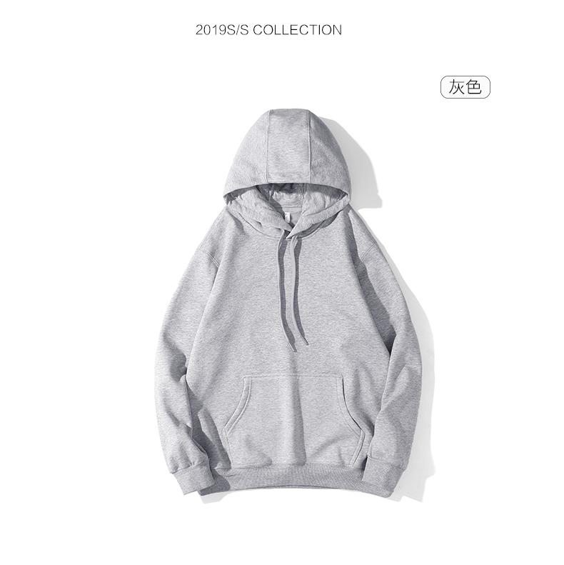 Áo hoodie dáng rộng màu trơn cho nam hợp thời trang mùa đông