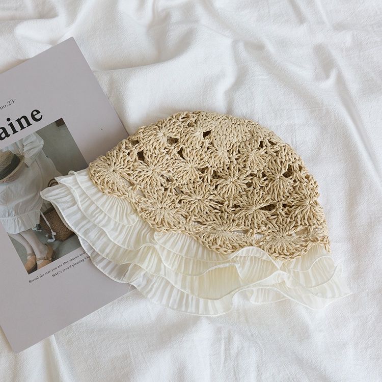 Nón Vành Rộng Phối Ren Phong Cách Nhật Bản Thời Trang Cho Nữ