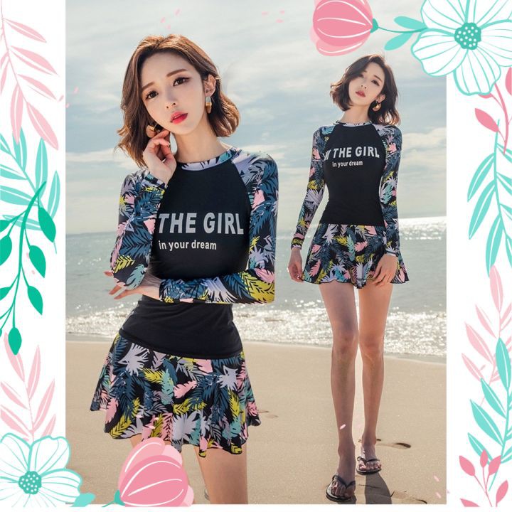 Bikni 2 Mảnh Dài Tay Dáng Váy Thời Trang | BigBuy360 - bigbuy360.vn