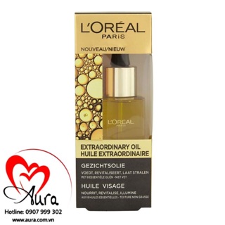 Dưỡng da L'Oréal Paris Nutri-Gold Extraordinary Oil 30mL