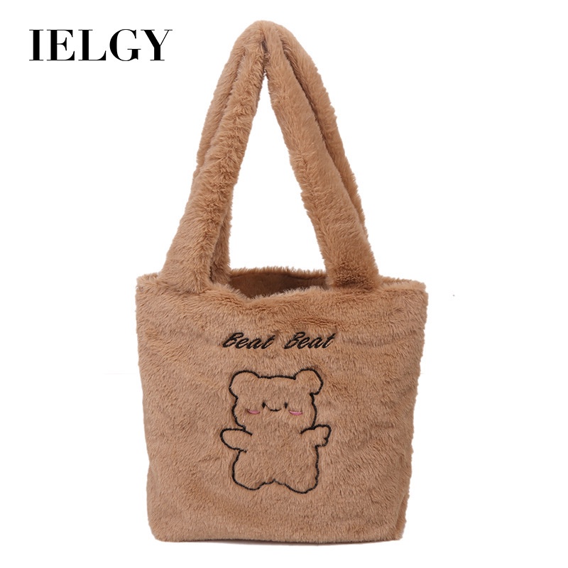 IELGY Túi tote Đeo Vai Vải Bông Hình Gấu Nhật Bản Sức Chứa Lớn Dễ Phối Đồ Cho Học Sinh