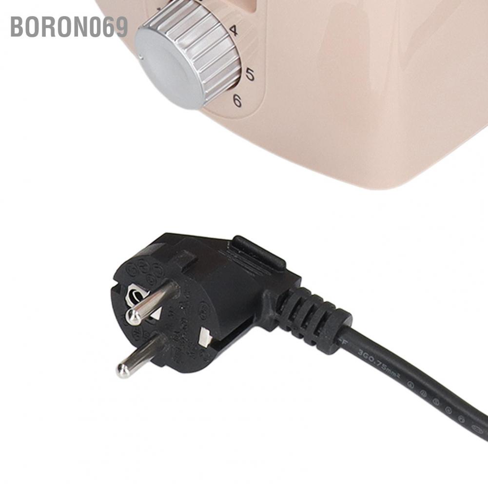 Boron069 Máy nướng bánh mì 2 lát Làm nóng nhanh làm hồng tự động dừng phun với khay có thể tháo rời cho quán cà phê gia đình EU Plug 220