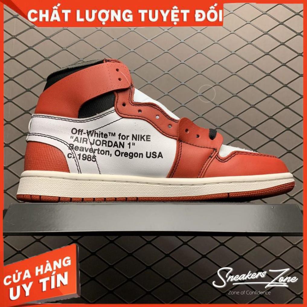 12.12 [XẢ KHO] Giày thể thao AIR JORDAN 1 OFF WHITE Retro High Chicago đỏ trắng siêu đẹp cho nam và nữ siêu đẹp ! :