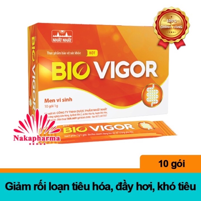 Men vi sinh Bio ViGor giảm rối loạn tiêu hóa, đầy hơi, chướng bụng, ăn khó tiêu - CN124