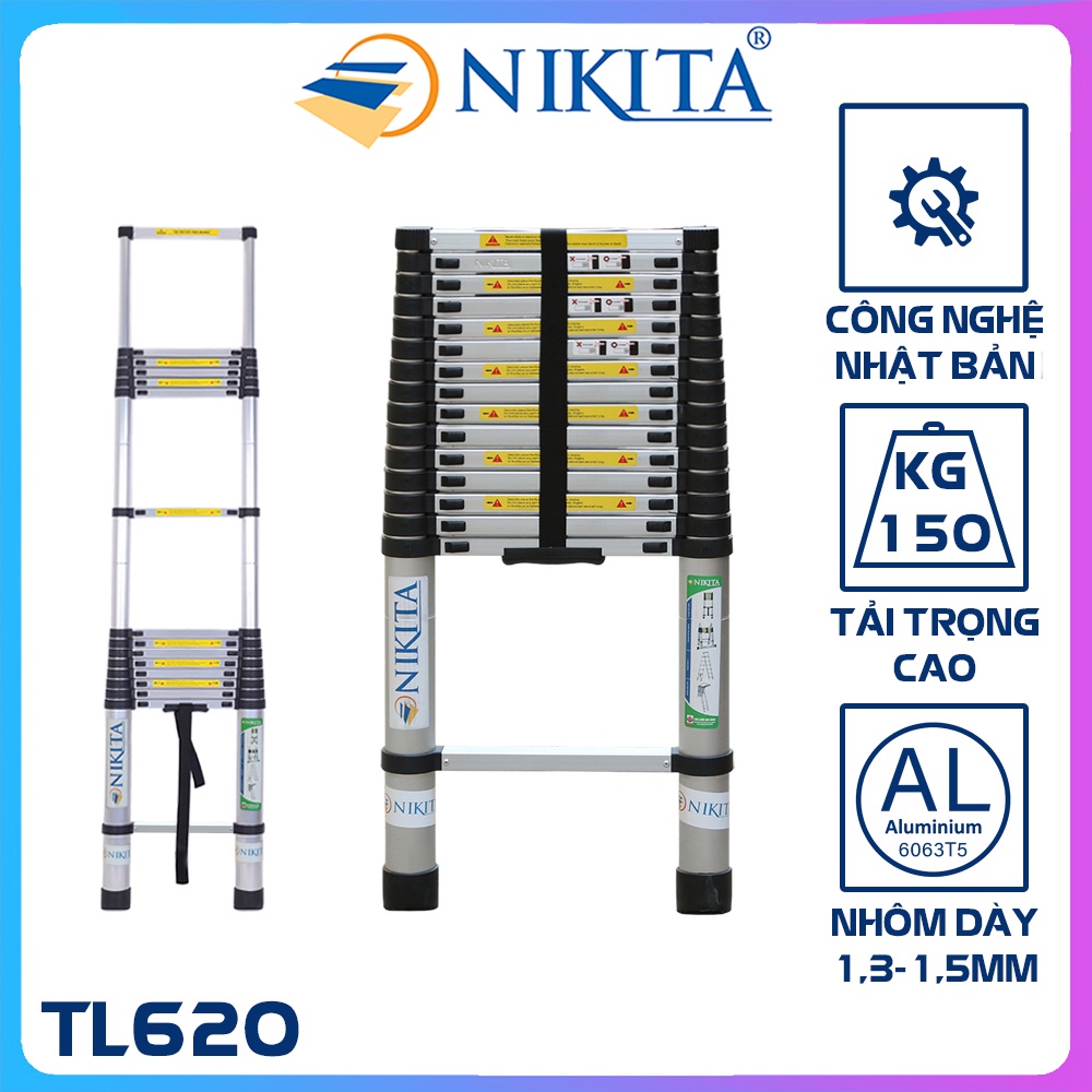 NIKITA - THANG NHÔM RÚT ĐƠN 6,2 MÉT - R62