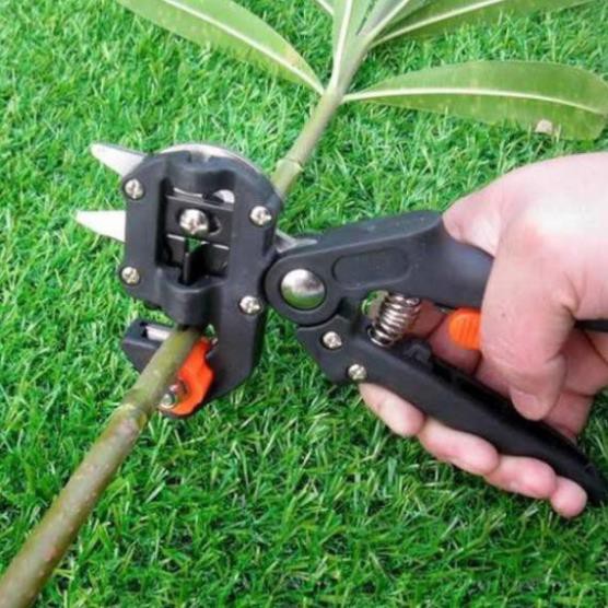 Kéo ghép cành đa năng chuyên dụng tặng 2 lưỡi cắt và trụ đỡ thay thế (màu đen)-thép tốt