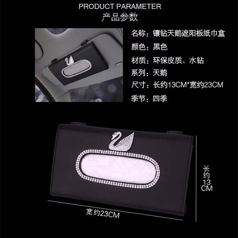 Diamond Swan Automotive Sun Louver Card Holder Multifunctional Sun Visor Document Bag for Car Card Storage Bag Gvz3