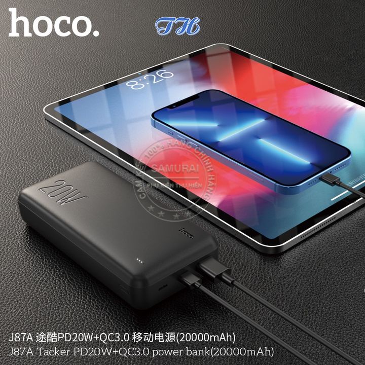 Pin Sạc dự phòng Hoco J87A 20.000mah sạc nhanh QC 3.0 và PD 20W
