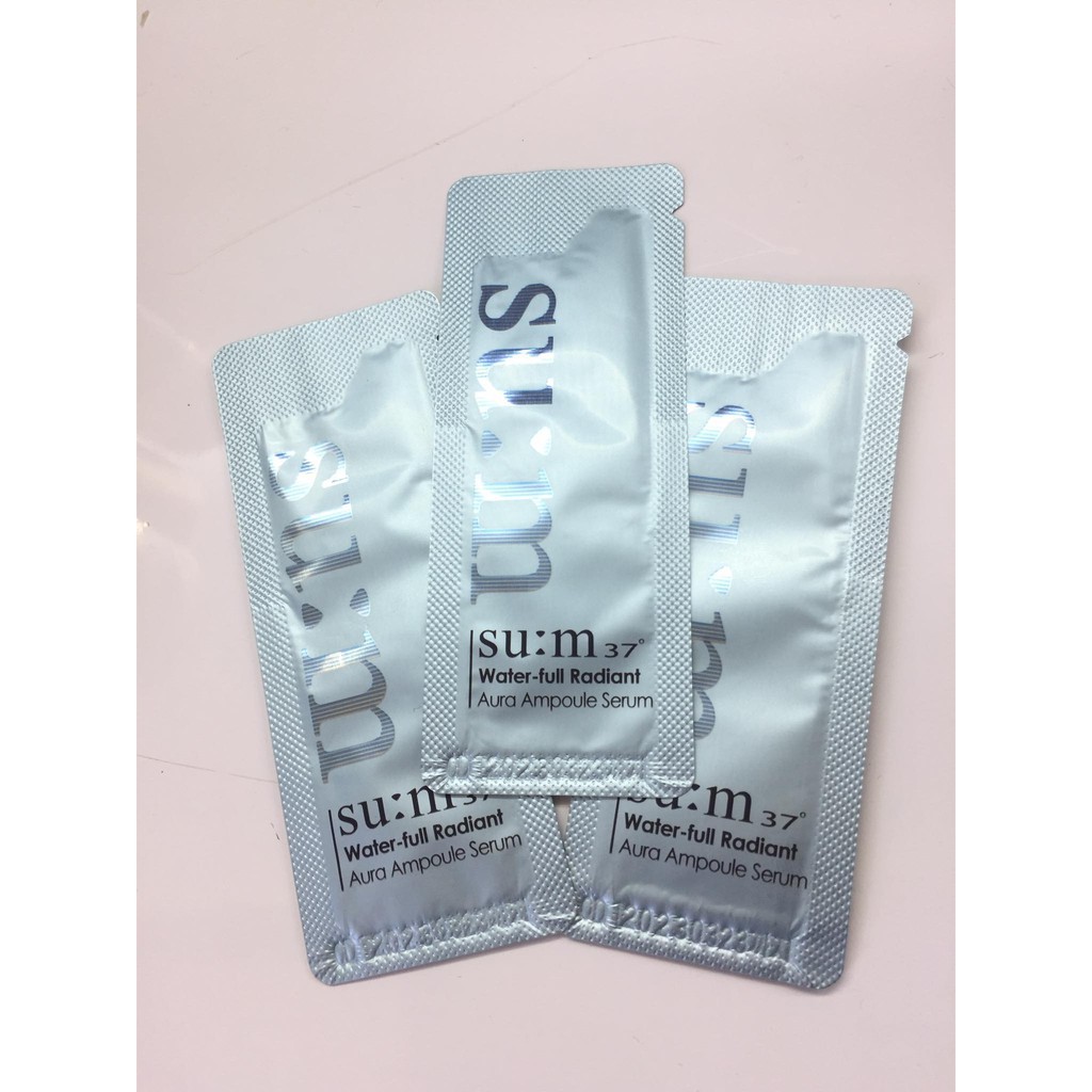 Gói sample tinh chất dưỡng trắng, căng bóng da, kiềm dầu giảm mụn Sum37 Water Full Radiant Aura Ampoules Serum 1ml | BigBuy360 - bigbuy360.vn